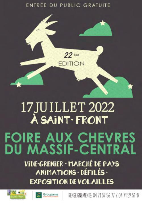 L'affiche de la Foire aux chèvres du Massif central 2022
