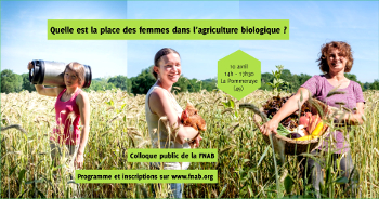 Affiche du colloque sur la place des femmes dans la bio