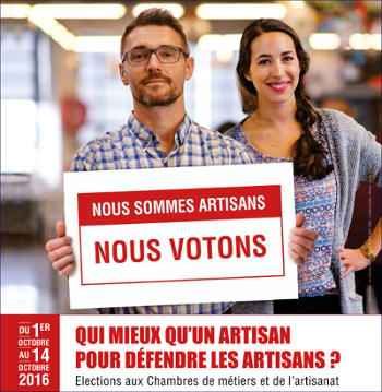 L'affiche des élections aux Chambres des Métiers et de l'Artisanat 2016