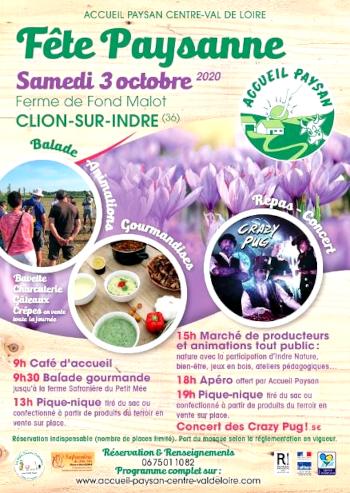 Affiche de la fête paysanne d'Accueil Paysan Centre