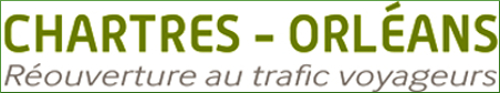 Bandeau du projet de réouverture de la ligne Chartres-Orléans