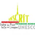 Le logo de la chaîne des Puys classée par l'Unesco