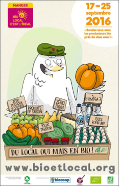 L'affiche de la campagne Manger bio et local de 2016