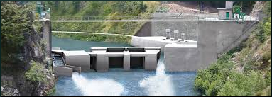 Une image virtuelle du nouveau barrage de Poutès