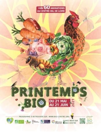 L'affiche du Printemps Bio, 2022, en Centre-Val-de-Loire