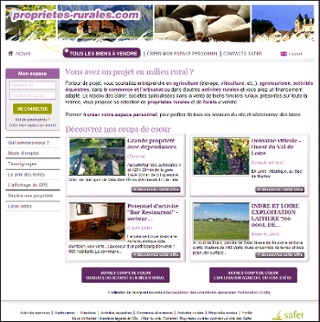 Capture d'écran du site www.proprietes-rurales.com