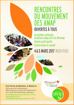 Affiche des rencontres du mouvement des AMAP