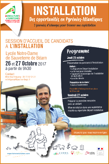 L'affiche de la session d'accueil agricole des Pyrénées-Atlantiques
